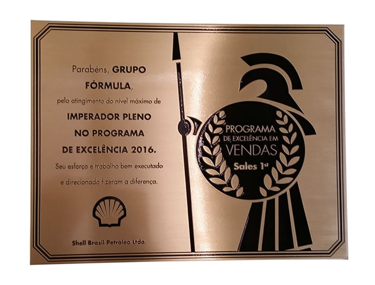 Placa Comemorativa Resistência a Intempéries