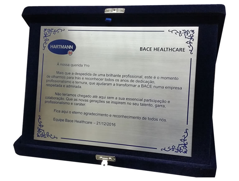 Placa de Agradecimento Cores e Logotipos