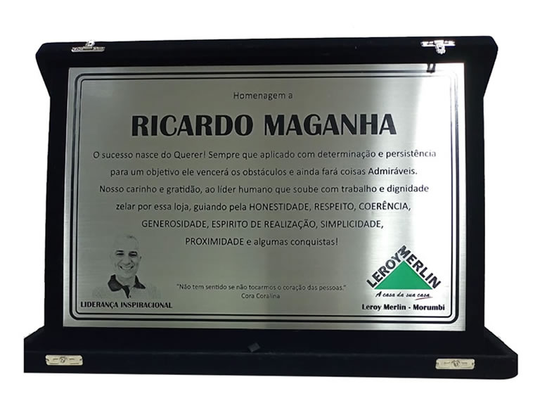 Placa de Agradecimento Orçamentos Corporativos