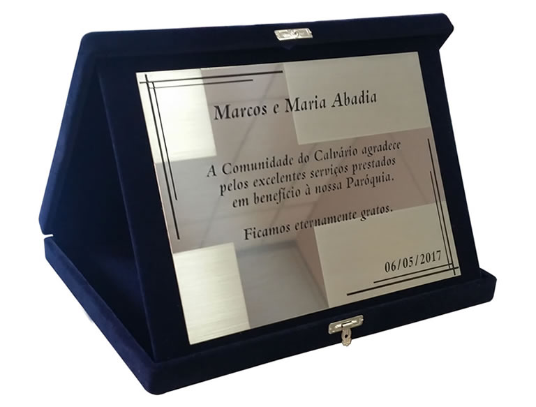 Placa de Gratificação Materiais Modernos Placa de Gratificação Materiais Modernos