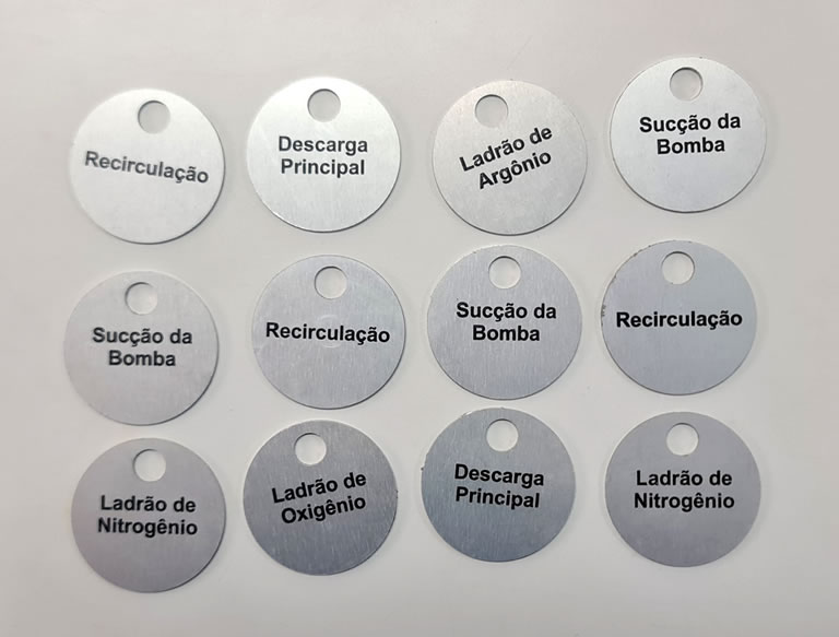Placa de Identificação para Máquinas Identificação de Peças (Retrofitting)