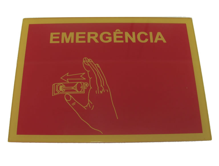 Placa de Identificação para Painéis Elétricos Sinalização de Advertência