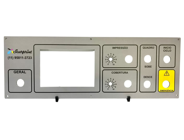 Placa de Identificação para Painel de Máquinas Layout e Furações Placa de Identificação para Painel de Máquinas Layout e Furações