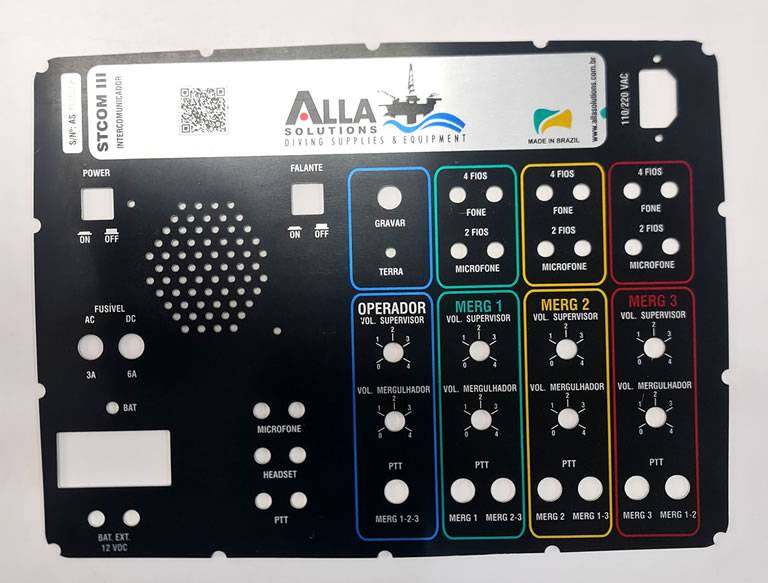 Placa de Identificação para Painel de Máquinas em Policarbonato (Membranas) Placa de Identificação para Painel de Máquinas em Policarbonato (Membranas)