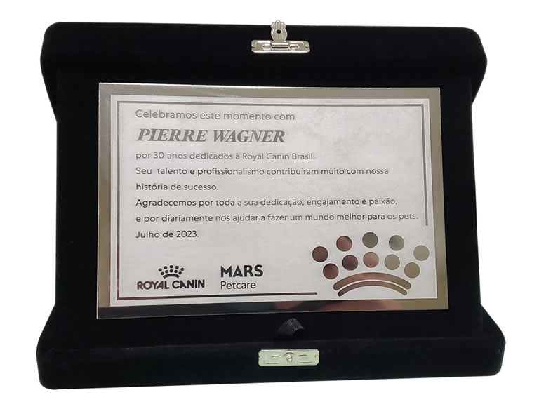 Placa de Mérito Mérito Corporativo e Tempo de Casa