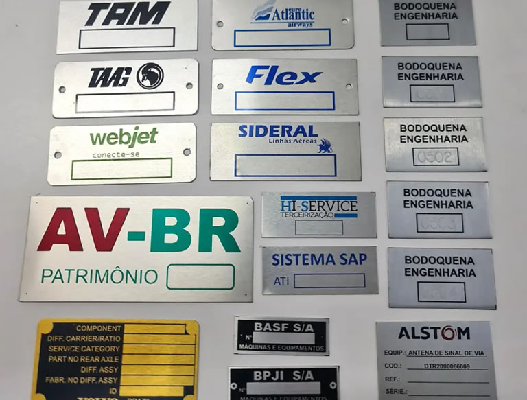 Placas de Identificação Patrimonial Frota e Maquinário