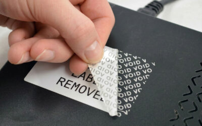 Etiquetas VOID de segurança para equipamentos