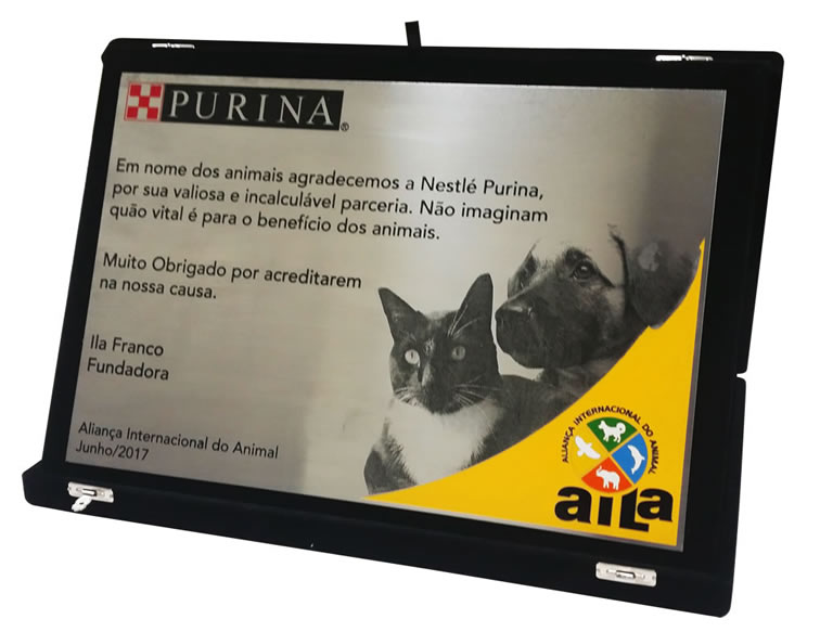 Placa de Homenagem Prazos e Entregas